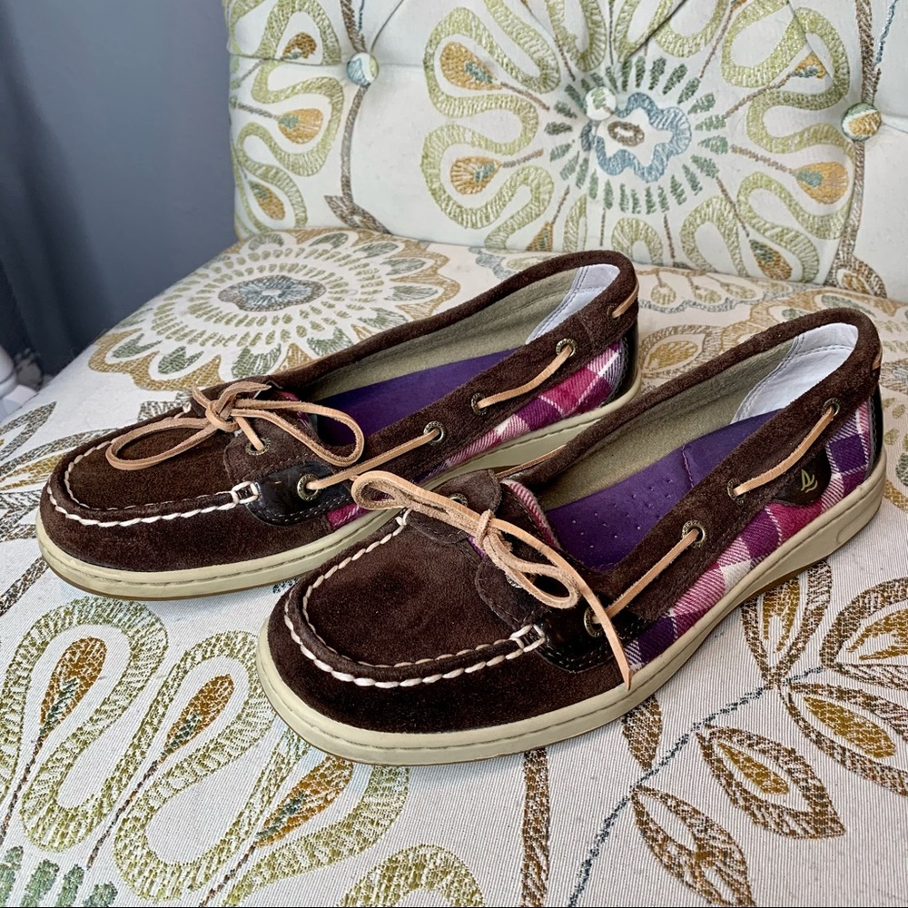 Sperry Women's Boat Shoes Angelfish Plaid 8.5 - Picture 1 of 4